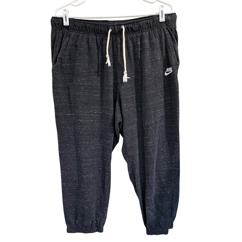Nike Sportswear Gym Vintage Jogger Pants Dark Grey/Black Heather Plus Size 1X